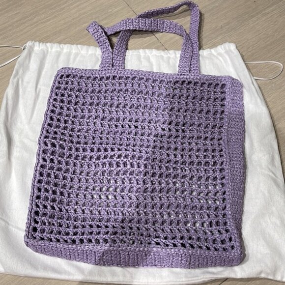 Prada Crochet tote bag Purple - Picture 4 of 5